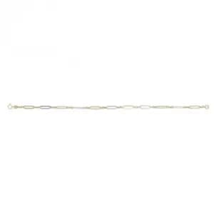 9ct Yellow and White Gold Elongated Link Bracelet GB512