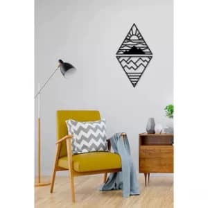 Piramit Manzara Black Decorative Metal Wall Accessory