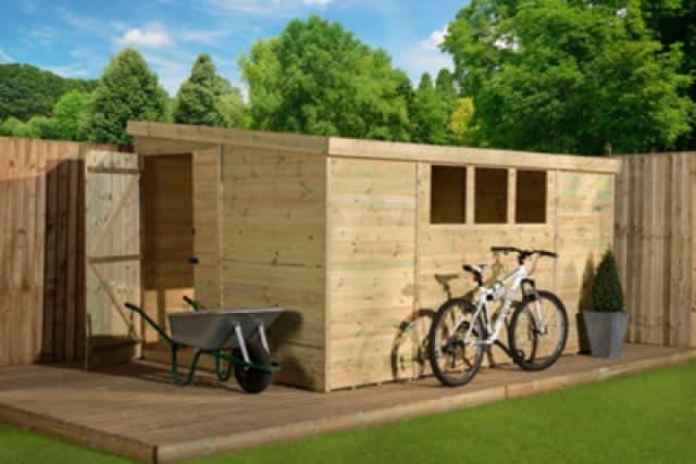 Empire Sheds Empire 3000 Pent 9X6 Pressure Treated Tongue And Groove Wooden Garden Shed Door Left Side Panel (9' X 6' / 9ft X 6ft) (9X6)