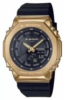 Casio GM-S2100GB-1AER Unisex Gold Toned Case Black Strap Watch