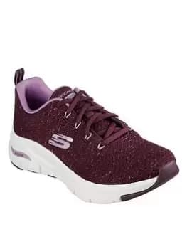 Skechers Arch Fit Engineered Trainers - Plum, Plum, Size 6, Women