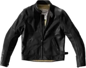 Spidi Rock Motorcycle Leather Jacket, black, Size 48, black, Size 48