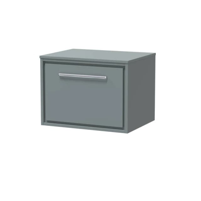 Balterley 600mm Wall Hung Single Drawer Vanity with Worktop - Coastal Grey Grey Unisex