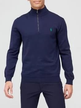 Polo Ralph Lauren Golf Long Sleeve Pima Half Zip - Navy