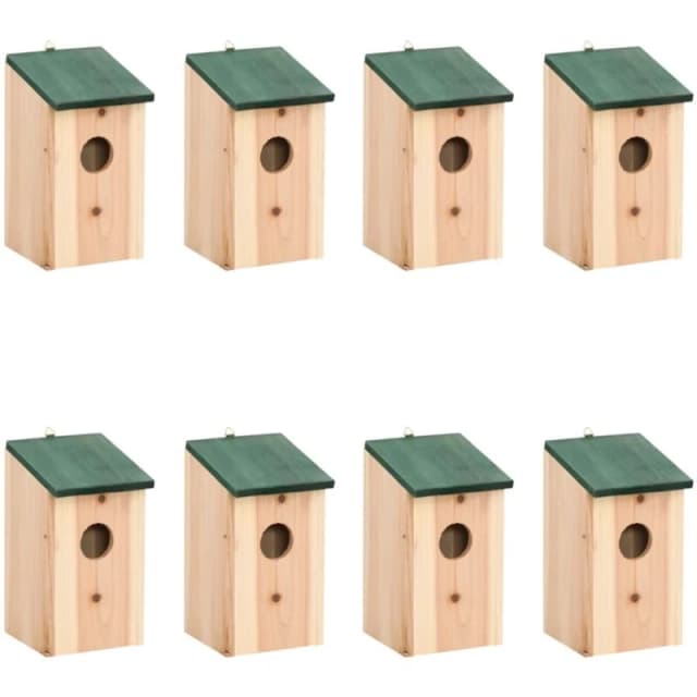 VIDAXL Bird Houses 8 pcs Wood 12x12x22cm Vidaxl 276006