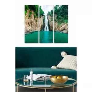 MDF166890662 Multicolor Decorative MDF Painting (3 Pieces)