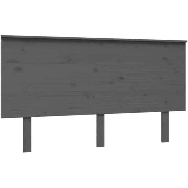 VIDAXL Bed Headboard Grey 144x6x82.5cm Solid Wood Pine Vidaxl 8720287010531