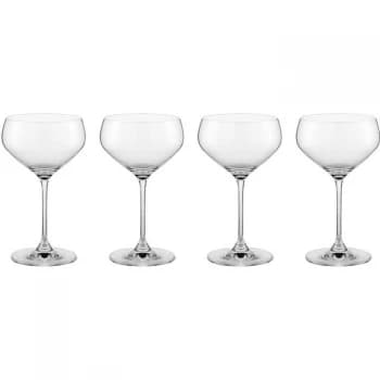 Linea Hoxton Champagne Saucer Set of 4 - Clear