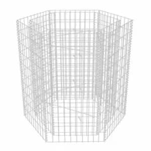 Hexagonal Gabion Raised Bed 100x90x100cm Vidaxl Silver
