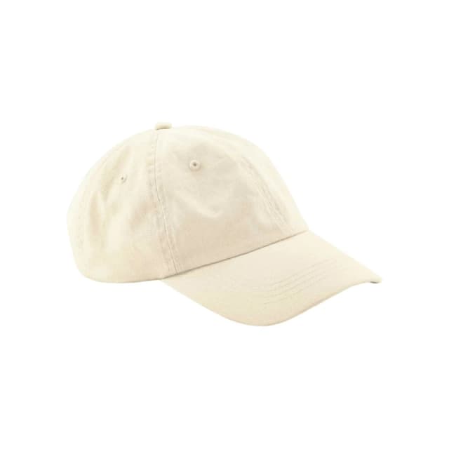 Beechfield Beechfield Men Cotton Panelled Baseball Cap in Natural Natural One Size Male 5063425325009