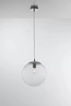 Nereide Globe Glass Ceiling Pendant, Clear, E27