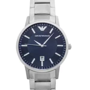 Renato Mens Three-Hand Date Stainless Steel Watch 43MM