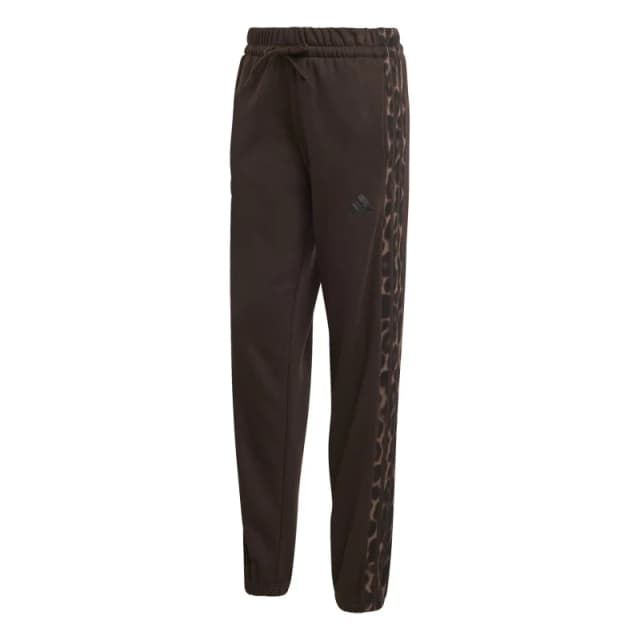 Adidas Leopard print fleece jogging trousers For Her adidas Essentials Marron Female S