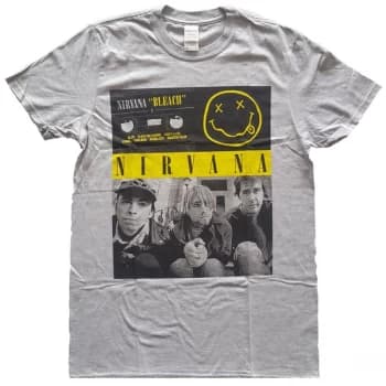 Nirvana - Bleach Cassettes Unisex X-Large T-Shirt - Grey
