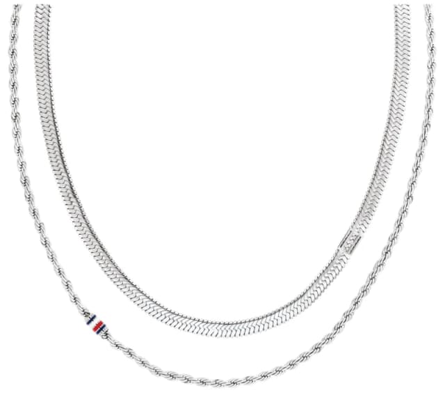 Tommy Hilfiger 2780979 Womens Layered Set Necklace Silver Jewellery