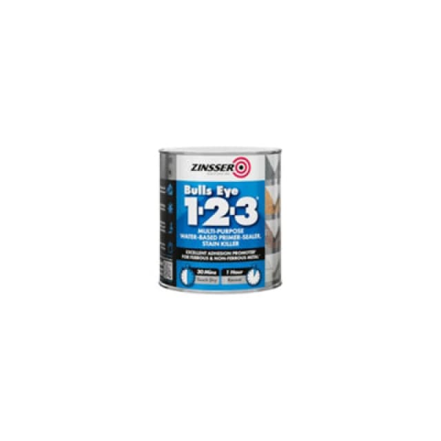 ZINSSER Zinsser Bulls Eye 1-2-3 - Primer-sealer - Stain Killer - 500ml - Grey ZN7041353E1
