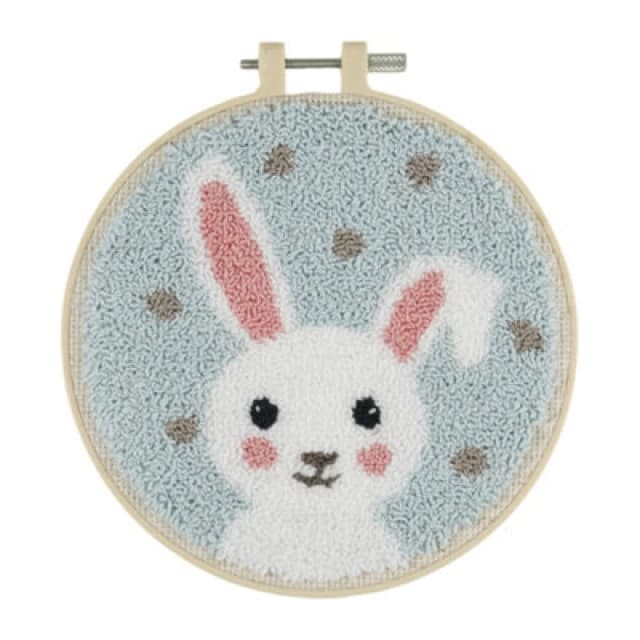 Groves Of Thames P/needle Bunny - Punch Needle Kit: Floss And Hoop: Bunny - Trimits