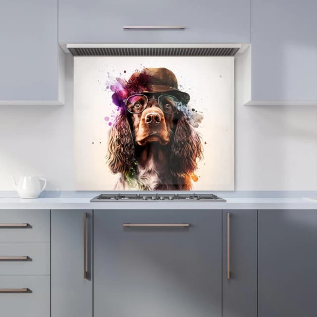 Warren Reed - Designer English Cocker Spaniel Splashart Kitchen Splashback Size: 600mm x 750mm Multicolor Unisex 600mm x 750mm