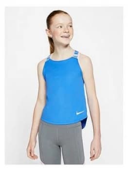 Nike Dry Older Girls Elastika Training Vest - Blue/Grey