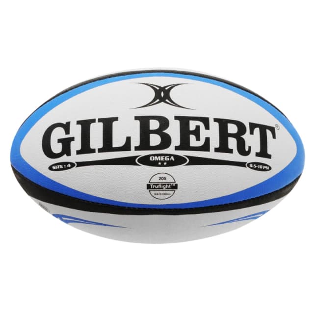 Gilbert Omega Rugby Ball - White White Size 4