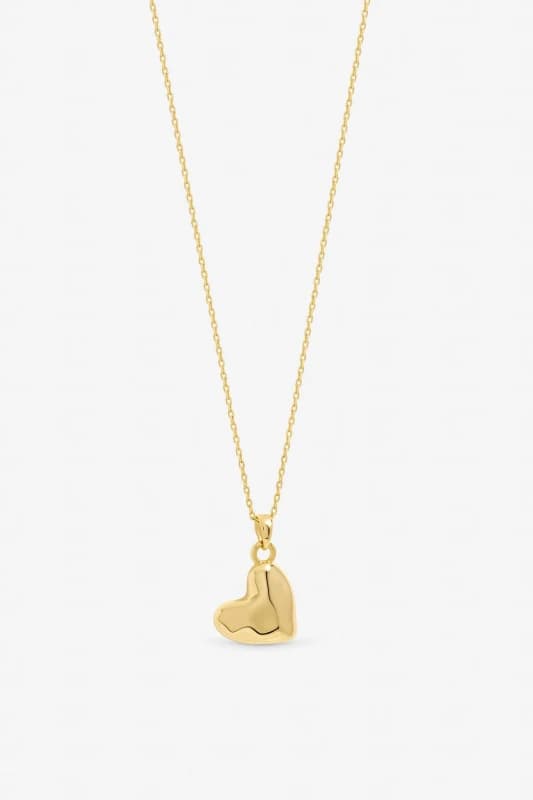Inicio Womens Gold Plated Molton Heart Small Pendant - Gift Pouch Gold Female One Size