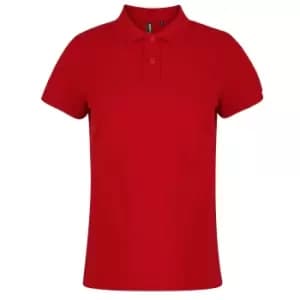 Asquith & Fox Womens/Ladies Plain Short Sleeve Polo Shirt (L) (Red)