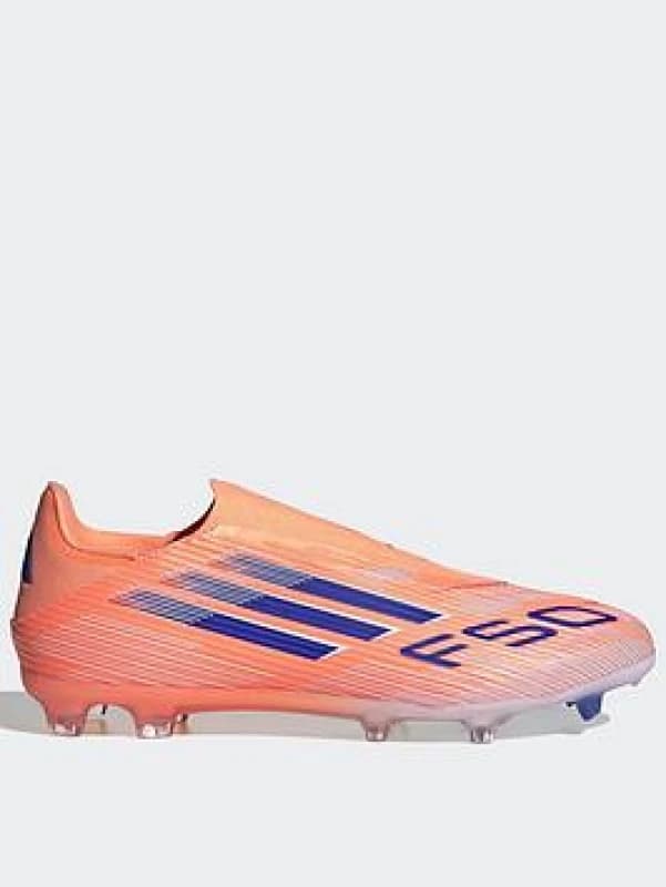 adidas F50 League Laceless Adults Firm Ground Football Boots Orange/Blue male 10 (44.7)