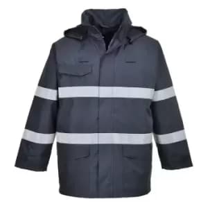 Biz Flame Flame Resistant Rain Multi Protection Jacket Navy L