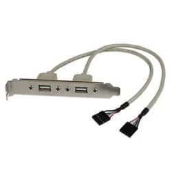 2 Port USB A Female Slot Plate Adapter