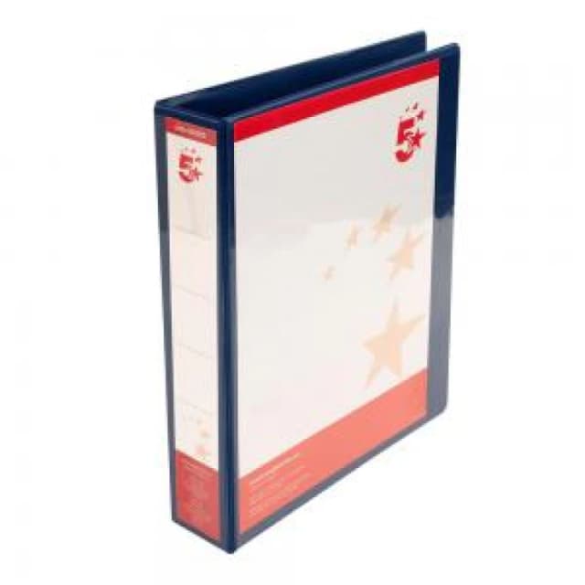 5 Star Office A4 38mm 4D Presentation Ring Binder Blue (10 Pack) 933058