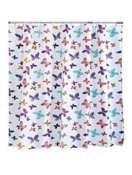 Aqualona Butterfly Blossom Shower Curtain