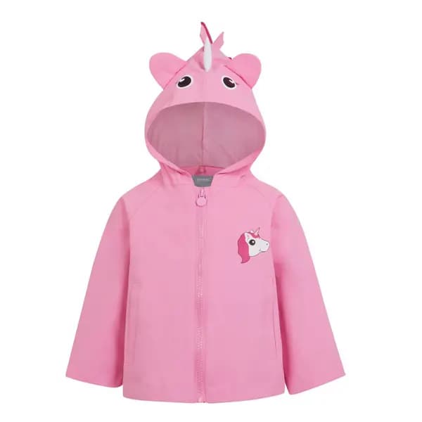 Regatta Boys & Girls Animal Durable Water Repellent Jacket 18-24 Months Luna the Unicorn/Sweet Pink RKW264-DAL-18
