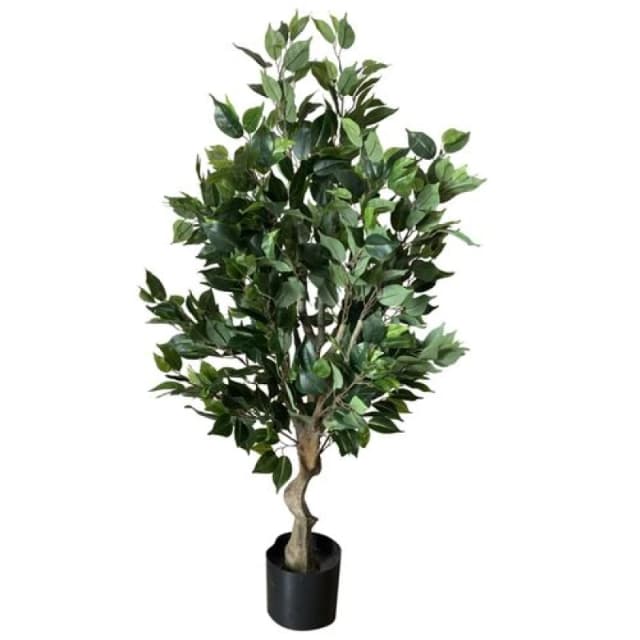 Leaf 100cm Premium Artificial Ficus Twist Tree Green