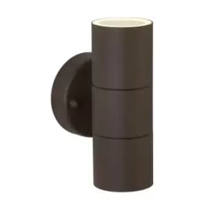 Netlighting Metro LED Outdoor & Porch (GU10 Led) Wall 2 Light Rust Brown IP44