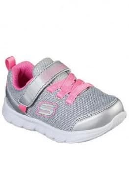 Skechers Toddler Girl Comfy Flex Trainer - Silver
