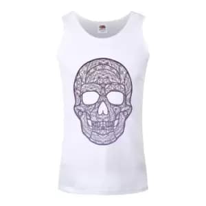 Grindstore Mens Pictoric Skull Vest Top (M) (White)
