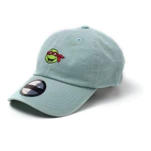 Teenage Mutant Ninja Turtles (Tmnt) - Embroidered Raphael Face Unisex Fitting Strap Cap - Green