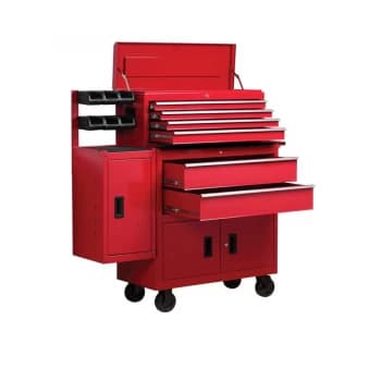 Hilka Extra Wide 36" 6 Drawer Combo With Side Locker And Bin Rack