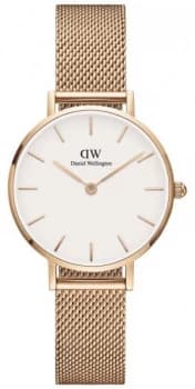 Daniel Wellington Womens Petite 28mm Melrose Rose Gold White Watch