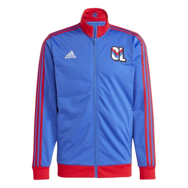 adidas Olympique Lyonnais DNA Track Top 2023 2024 Adults - Blue Blue XS