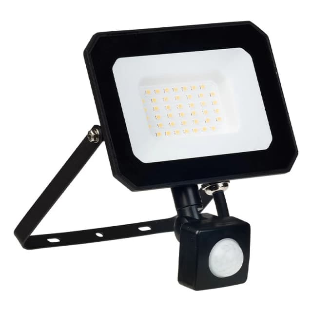 Phoebe LED Floodlight 30W Atlas-Mini PIR Sensor Cool White IP65 Black