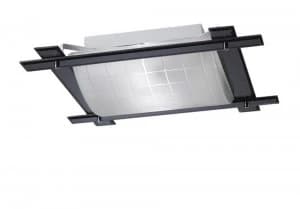 Flush Ceiling 3 Light Black Chrome, Smoked Mirror