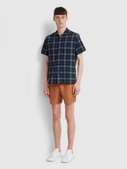 Farah Check Short Sleeve Shirt - Navy