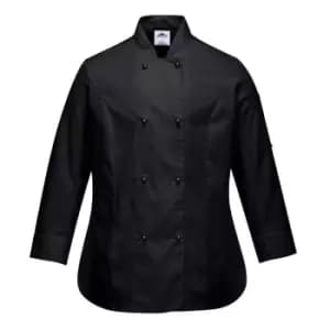 Portwest Ladies Rachel Chefs Jacket Black S