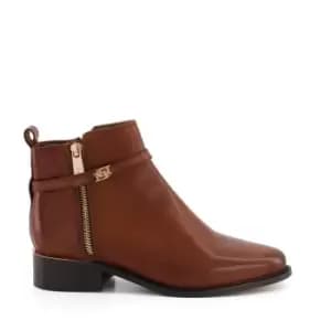 Dune London Pap Buckle Trim Ankle Boots - Brown
