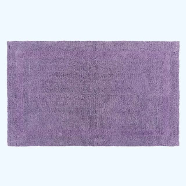 Homescapes Luxury Reversible Cotton Bath Mat - Lilac