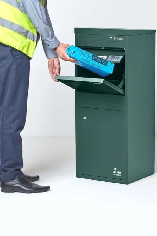 Homescapes Smart Parcel Box Large Front & Rear Access Green