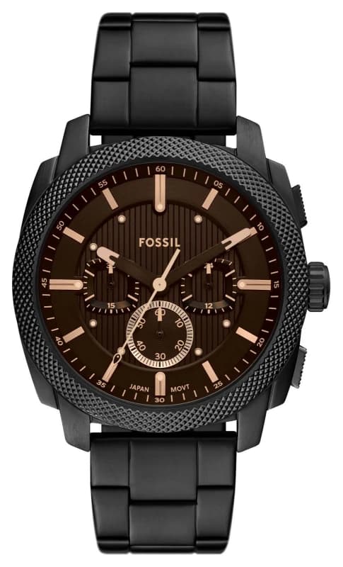 Fossil FS6097 Machine Chronograph (44mm) Black Dial / Black Watch