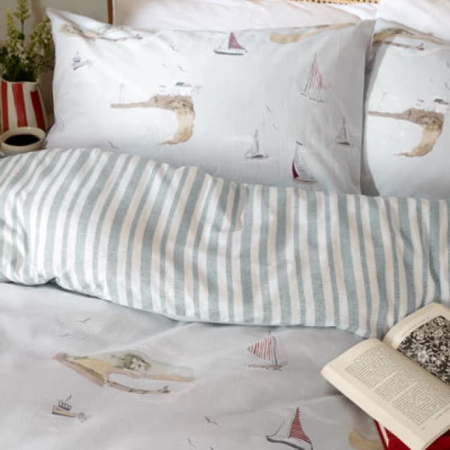 Wylder Abersoch Shore Reversible 100% Cotton Duvet Cover Set