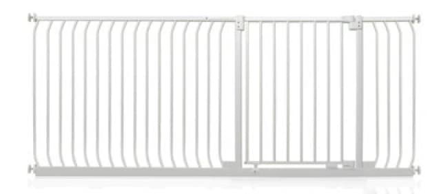 Safetots Elite Pressure Safety Gate, 189Cm - 198Cm, Matt White, Pressure Fit Stair Gate